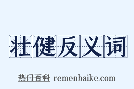 壮健反义词是什么意思的图片